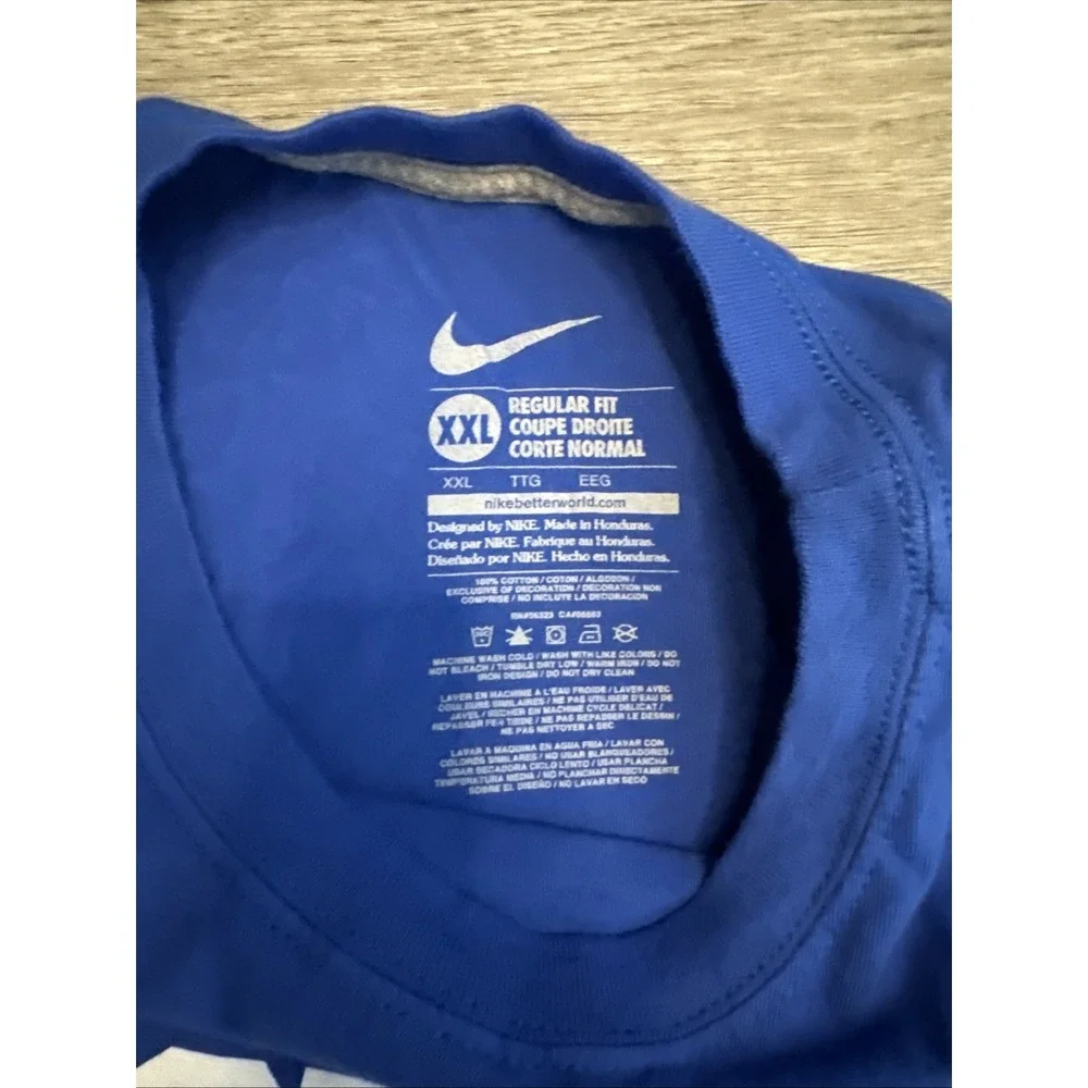 Nike Mens XXL Blue Perfect Role Model Graphic‎ T-Shirt Short Sleeve Cotton Tee